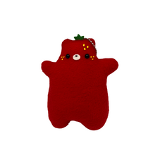 Load image into Gallery viewer, baby red strawberry bear keychain
