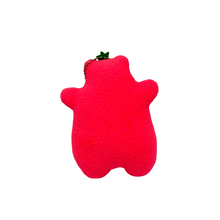 Load image into Gallery viewer, baby glowy pink strawberry bear keychain
